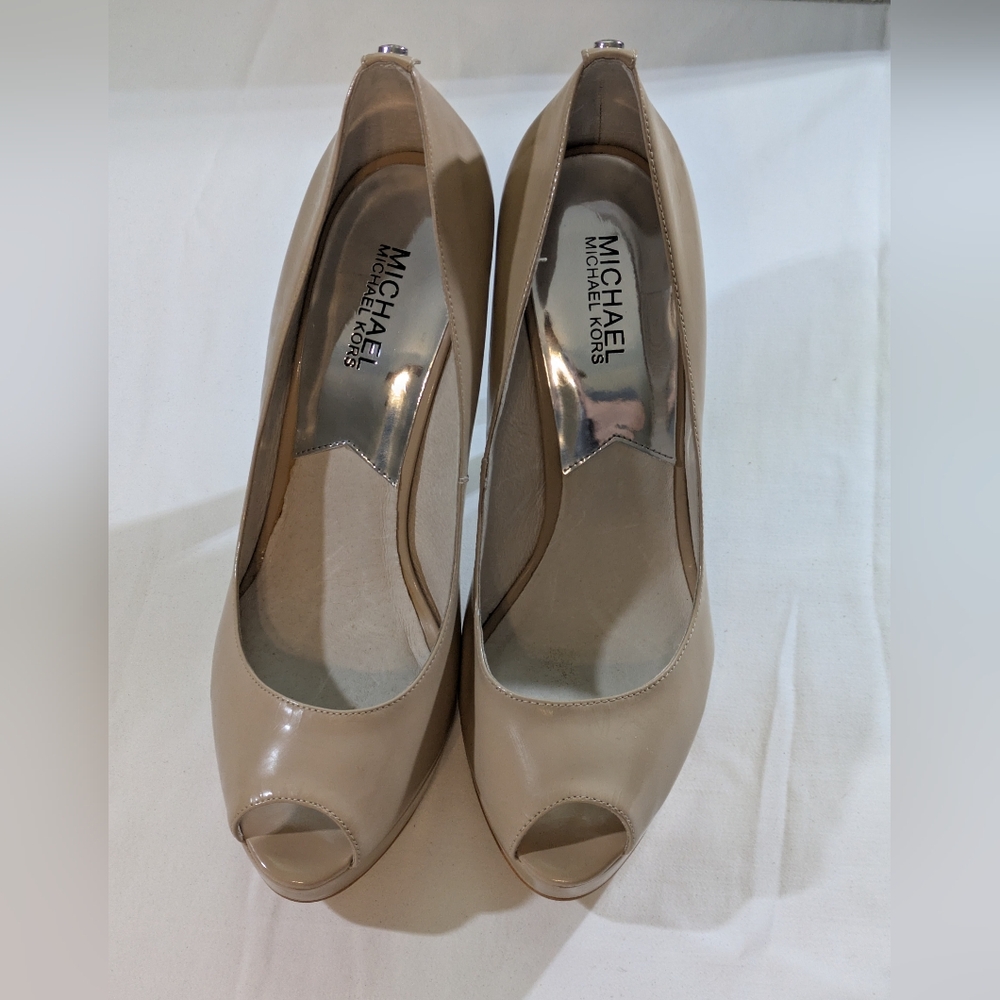 Michael Kors Women's Peep Toe Heels - Beige